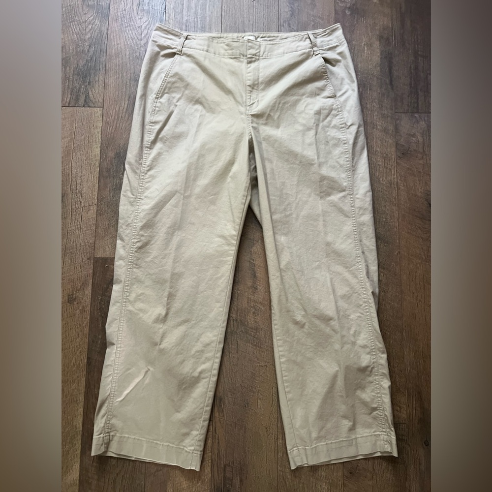A NEW DAY | Khaki wide leg high rise pants